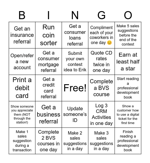 Muskego Bingo Card