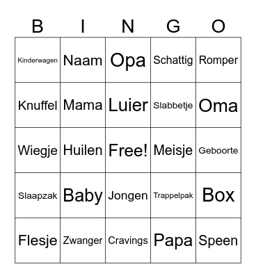 Untitled B Bingo Card