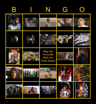 May the 4th Be With You Bingo Card
