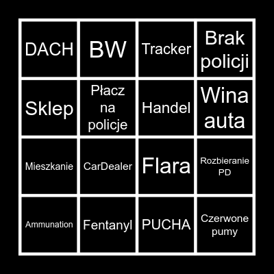DERBY CRIME Bingo Card