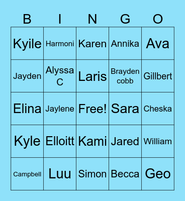 People Bingo Card