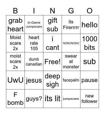 5/2/2025 Horror Night Bingo Card