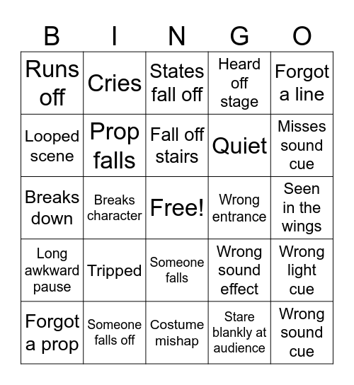 Dms play Bingo Card