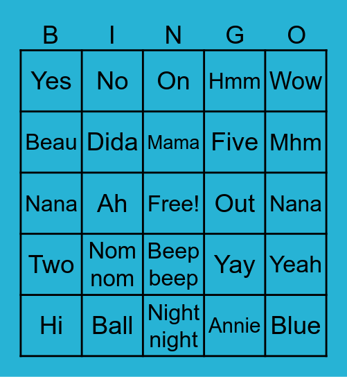 Things Kyro says Bingo Card