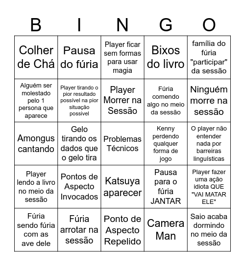 The Fog is Comming Bingo Card