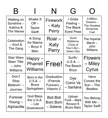 MAY Bingo Card