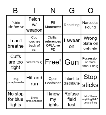 OPL Bingo CW Bingo Card