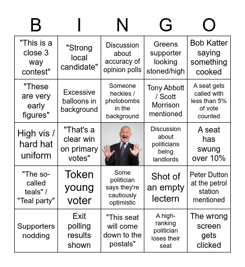 Election Night Bingo! Bingo Card