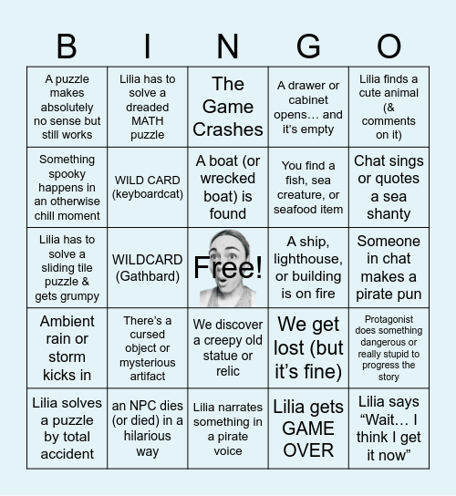 Lilia's Nautical Puzzle Game Bingo Card