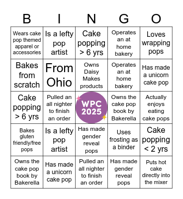 What's Popping Con 2025 Bingo Card