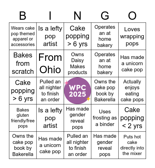 What's Popping Con 2025 Bingo Card