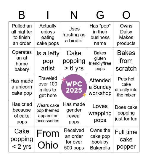 What's Popping Con 2025 Bingo Card