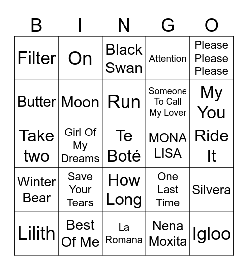 Bingooo Bingo Card