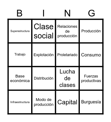 LOTERIA MARXISTAS Bingo Card
