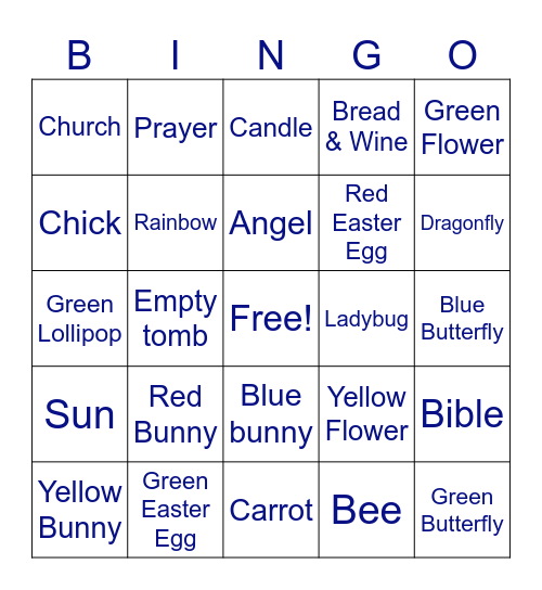 EASTER Bingo Card