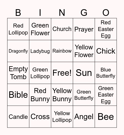 EASTER Bingo Card