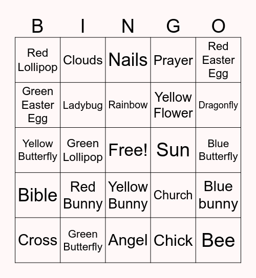 EASTER Bingo Card