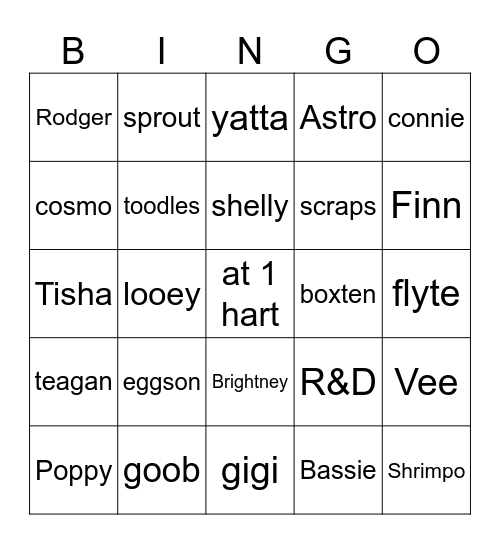 dandy's world twisteds bingo Card