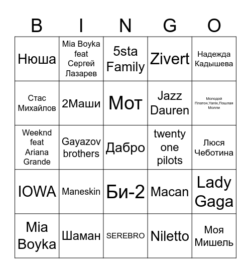 BIRTHDAY BINGO Card