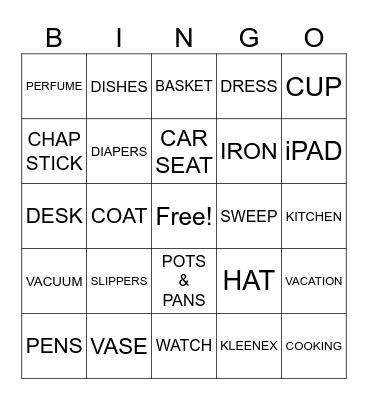 CT Ladies Bingo Card