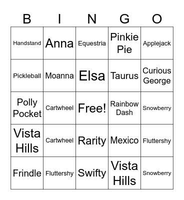 TRIVIANYA Bingo Card