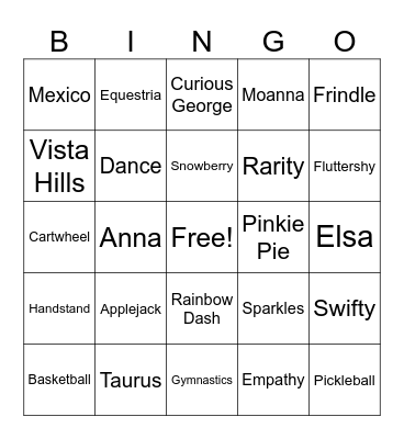 TRIVIANYA Bingo Card