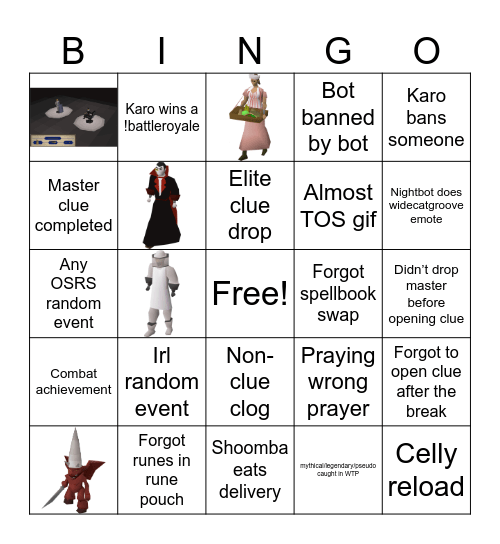 Karobelle's 5/3 Stream Bingo Card