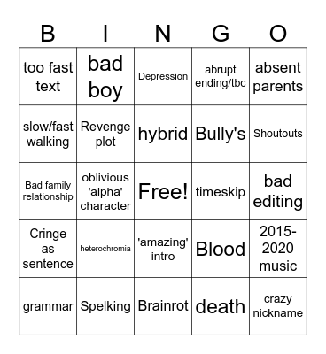 Gacha Bingo Card