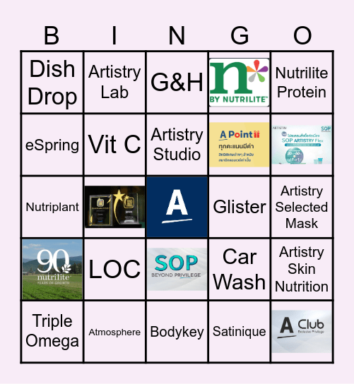 Amway Product & Important Info Bingo Card