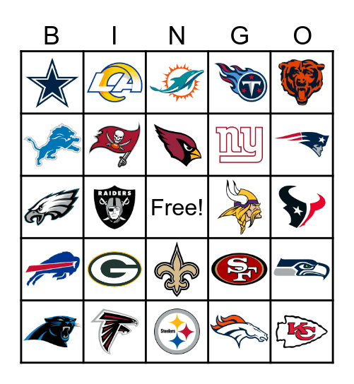 Football Bingo! Bingo Card