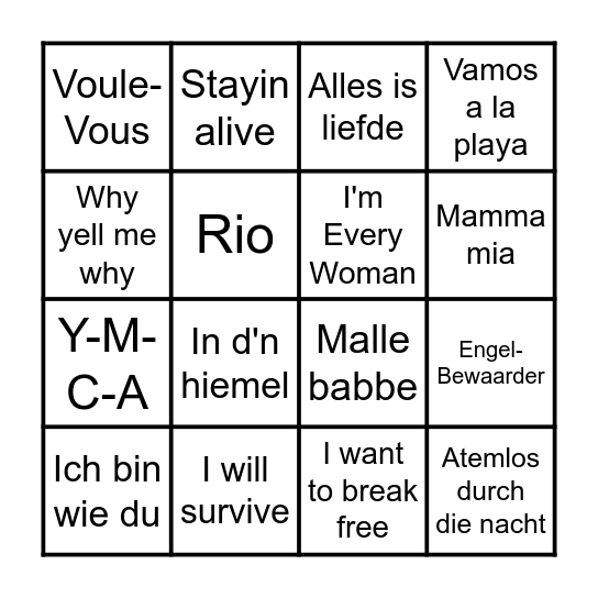 Billstein Bingo Card