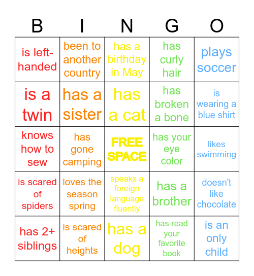 FIND SOMEONE WHO... Bingo Card