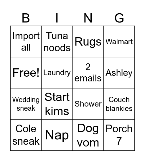 Rainndsat Bingo Card