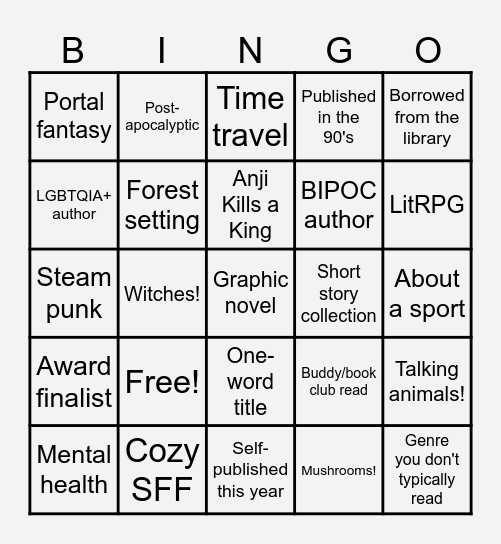 BRK Book Bingo! Bingo Card