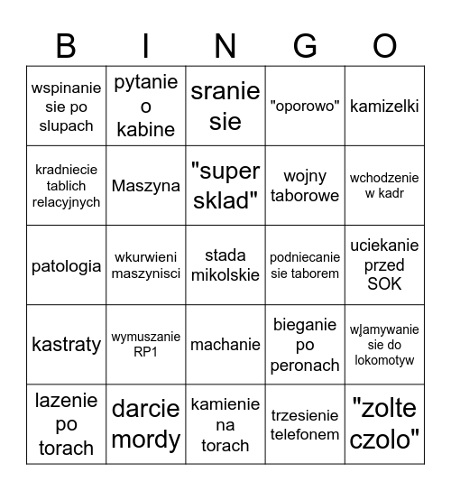Mikolskie bingo Card