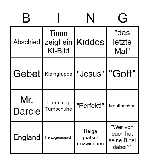Timm-Bullshit-Bingo Card