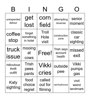 Reseller Road Trip Bingo! Bingo Card