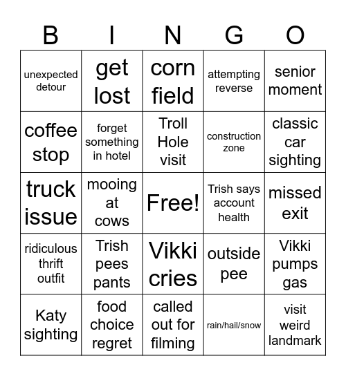 Reseller Road Trip Bingo! Bingo Card