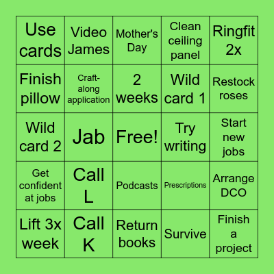 May Bingo Card
