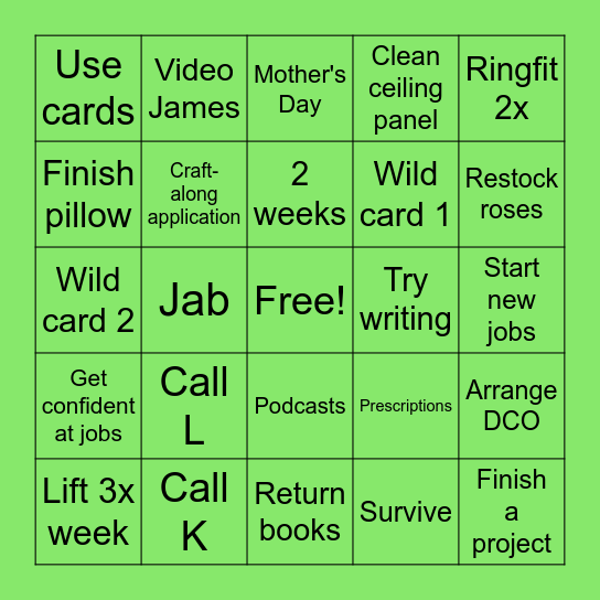 May Bingo Card