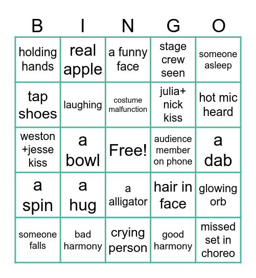 Children of Eden Bingo Card