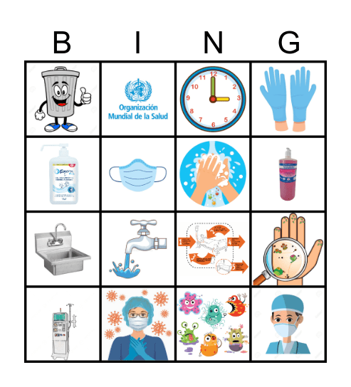 Higiene de manos Bingo Card