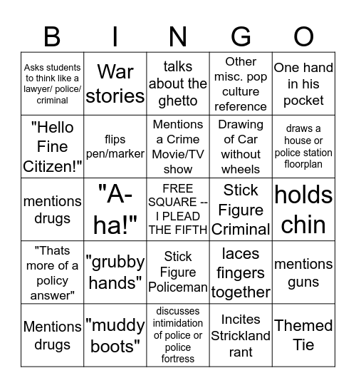 YINGO Bingo Card