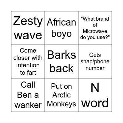 OME.TV Bingo Card