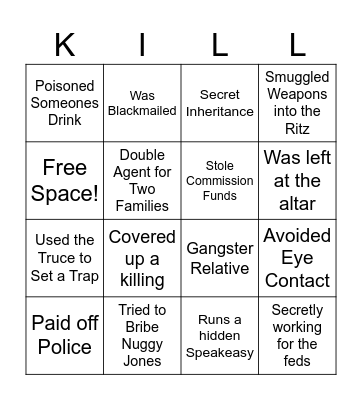 BingoMingle and observe to uncover secrets! Mark off boxes when you spot these behaviors. First to shout 'BLACKMAIL!' wins a prize. Bingo Card
