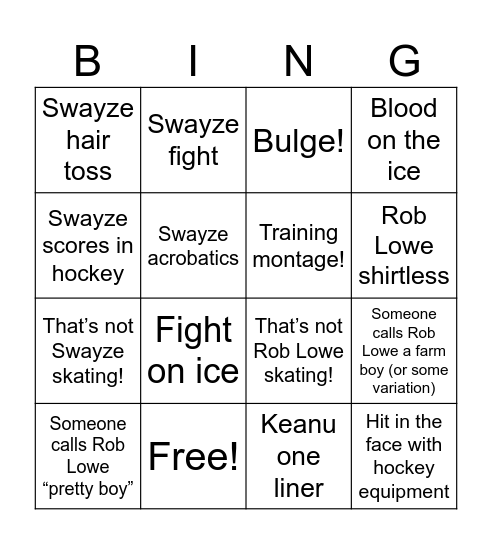 Youngblood bingo Card