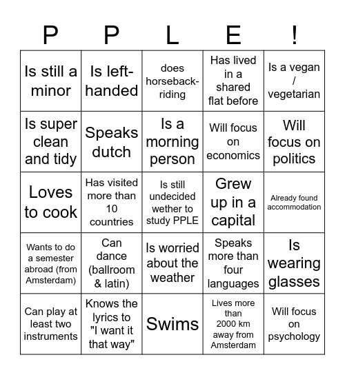 Find someone who... Bingo Card