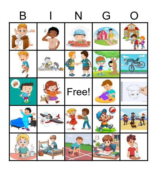 IRREGULAR VERBS Bingo Card