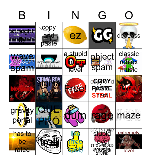 really good bb bingo Card