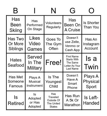 ALLEN FAMILY REUNION Bingo Card